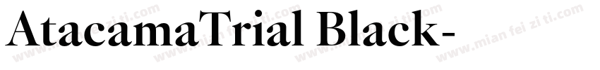 AtacamaTrial Black字体转换